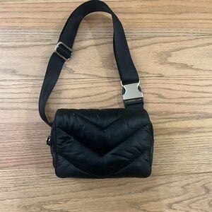 Black Quilted Crossbody Bag
